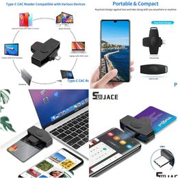 Memory Card Readers Suijace Usb Type C Smart Reader Id Bank Emv Electronic Dnie Dni Sim Cloner Connector Adapter Android Phones Drop D Ot8J4