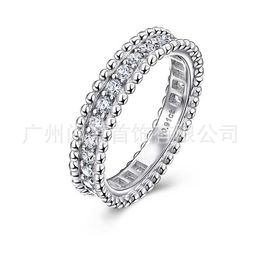 Global Fashion Luxury Jewellery rings for couples Shiny 925 silver bead with narrow ring high with common vanly