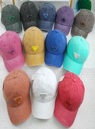 12 Colors Baseball Cap Designers Caps For Men Women Fitted Hat Mens Luxurys Casquette Inverted Triangle Buckets Hats Chapeau D22061634765