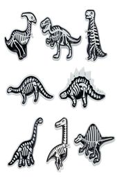 Cartoon Skull Dinosaur Skeleton Brooch Pins 12pcs Set Funny Animal Alloy Enamel Paint Men039s Suit Brooches Small Clothes Jewel3068703