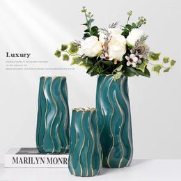 Vases Nordic Ceramic Vase Light Luxury Living Room Hydroponics Simple Home Decoration Dining Table Chinese Style