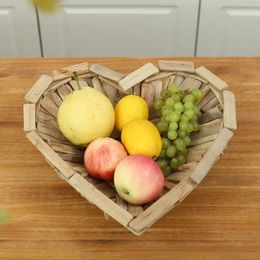 Plates Handmade Wooden Fruit Bowl Desktop Storage Box Candy Plate Key Snack Tray Organiser Serving Tableware