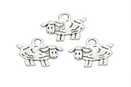 200pcslot Antique Silver Plated Sheep Charms Pendants for Necklace Jewellery Making DIY Handmade Craft 15x16mm4437686