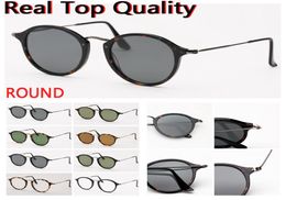 Fashion woman sunglasses round fleck for women sunglasses mens sunglasses shades real glass lenses UV protection with leather case2383474