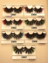 False Eyelashes Mikiwi 10203050100 Colored Mink 25mm Long Lashes Whole With Color On The End2159545