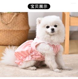 Dog Apparel Spring Summer Thin Pet Skirt Clothes Clothing Little Cat Fadou Keji Breathable Pumpkin
