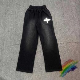 Men's Pants Tie-dyed Diamonds Sweatpants Men Women Black Casual Pants Jogger Sweat Pants Terry Trousers H240508