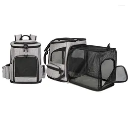 Cat Carriers Portable Mesh Dog Bag Breathable Backpack Foldable Large Capacity Carrying