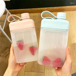 Water Bottles Cup Flat Square Creative Simple Drinking Pocket Bottle Portable Outdoor Travel Sports