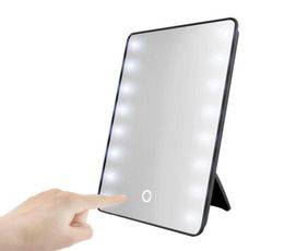 RUIMIO Makeup Mirror with 816 LEDs Cosmetic Mirror with Touch Dimmer Switch Battery Operated Stand for Tabletop Bathroom Travel3093756
