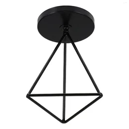 Candle Holders Table Decorative Candlestick Holder Iron Stand Candlelight (Black)