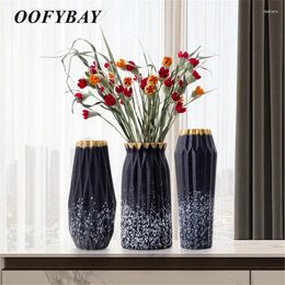 Vases Nordic Ceramic Origami Matte Dried Flowers Vase Living Room Hydroponics Plants Container Home Wedding Decoration Furnishings