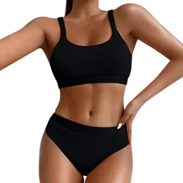 Women's Swimwear Women High Waist Bikini Push Up Mixed Colors Sexy Elastic Swimsuit Female Beachwear Juniors Swimsuits With Bottoms