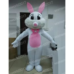 Performance White rabbit Mascot Costume Simulation Cartoon Character Outfits Suit Adults Size Outfit Unisex Birthday Christmas Carnival Fancy Dress