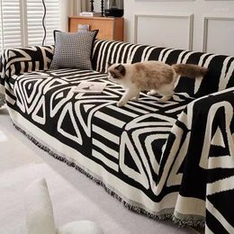 Chair Covers Thick Stripe Sofa Protector Soft Pet Friendly Multifunction Towel Easy-care Cover For Living Room