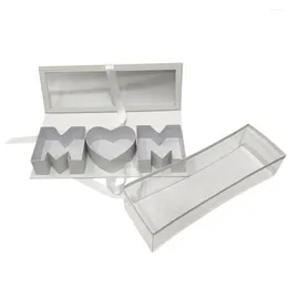 Gift Wrap Multi-functional Flower Box Decorative Mom With Window Design For Diy Decor Rectangle Cardboard Chocolate