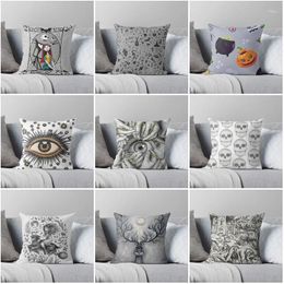 Pillow Decorative Home Case Covers Autumn Grey White Nordic 40x40cm 50x50 Modern Living Room Sofa Pumpkin 45 45cm Fall