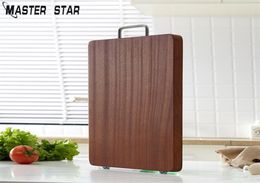 Master Star Black Walnut Wooden Chopping Board Kitchen Thick Blocks Nature Whole Wood Cutting Board With Handle T2001113403197