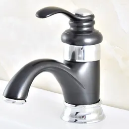 Bathroom Sink Faucets Black Silver Brass Single Handle Hole Teapot Shaped Faucet Vanity Cold Mixer Water Tap Dnf305