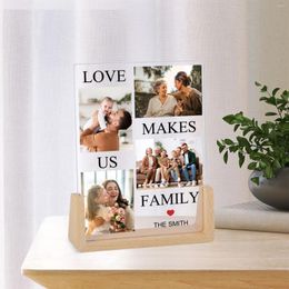 Frames Personalised Love Makes Us Family Picture Frame Custom Home Living Room Decoration Po For Mom Dad Birthday Holiday Gift