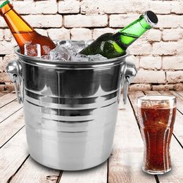 Ice Cube Maker For KTV Bar Kitchen Party Barware Champagne Wine Beer Bucket 5L Stainless Steel Wine Beer Cooler Bucket 240510