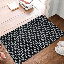 Bath Mats Diamond Poodle Bling Mat Anti-Slip I Love Dog Toilet Pad Quick Drying Kitchen Shower Door Foot Bathroom Accessories