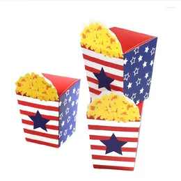Gift Wrap 5/10Pcs Popcor Shape Paper Bag Independence Day Packaging Box Wedding Gifts For Guests Candy Boxes Baby Shower Party
