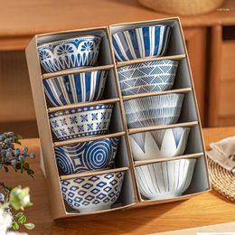 Bowls Japanese Style Ceramic Rice Bowl Set Kitchen Tableware