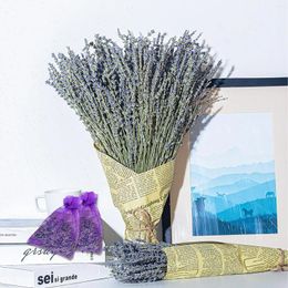 Decorative Flowers Dried Lavender Bundles Sachets Natural Bouquet For Wedding Party Gift Decor Po Props Home Fragrance