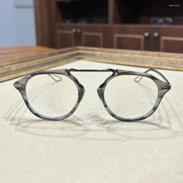 Sunglasses Frames Top Quality Designer Japan Handmade Acetate Titanium Retro Glasses Men Women Vintage Prescription Optical Spectacles DTX