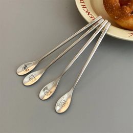 Spoons WORTHBUY 304 Stainless Steel Spoon Long Handle Coffee Tea Multifunctional Mixing Bar Tool Kitchen Accessories