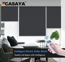 Casaya Customised Motorised blinds Daylight and blackout Electric blinds Rechargeable tubular motor smart blinds for homeOffice T9339570