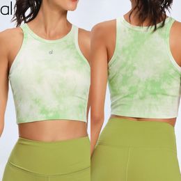 AL-233 Womens Tops T Shirts New Tie-dye Sports Vest Quick Dry Cotton-blend Fitness Tank
