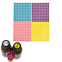 Storage Bottles 132Pcs Round Circle Stickers Pre-printed Essential Oil Cap Lid Labels Colourful For Young Living Oils Organiser