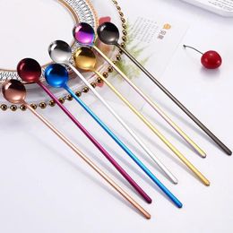 Spoons Stainless Steel Coffee Spoon Ice Cream Tea Stirring Long Handle Kitchen Accessories Tableware Decoration