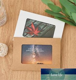 Gift Wrap Retro Kraft Paper Invitation Greeting Card With Window Postcard Box Blank Po Wedding Party Envelopes12698004