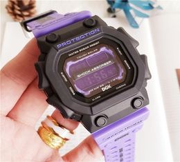 GXW56 Men039s Sports Quartz Waterproof Watch High Quality LED Digital Display World Time Solar Square Type8797592