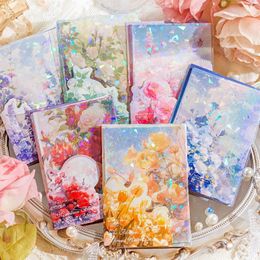 30pcs/lot Memo Pads Material Paper Flower Realm Junk Journal Scrapbooking Cards Retro Background Decoration