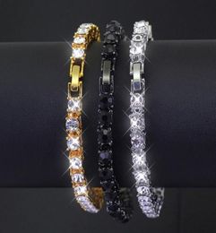 5mm Hip Hop Tennis Chain Bracelets Bling Gold Plated Men Women Party Jewellery Gift8373957
