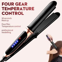 Professional Hair Straightener Flat Iron For Wet Or Dry Straighteners Curl 2 In 1 Irons Styling Tools 240506