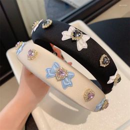 Party Supplies Sweet Lolita Fairy Hair Band Vintage Women Elegant Diamond Headwear Advanced Design Satin All- Daily Jewelry