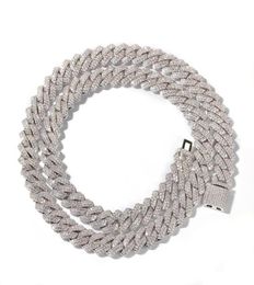 Fashion Hip Hop Necklace for Men Bracelet 13mm Cuban Chain Designer Mens Necklaces Chains Ice Out 3A Zirconia Stone Unisex Bracele5481338