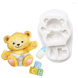 Baking Moulds Bear Silicone Mould Fondant Chocolate Sugarcraft Cake Decorating Tools Accessories