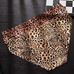 Underpants 3d Pouch Men Briefs Convex Underwear Stylish Men's Leopard Zebra Print Low-rise Ice Silk For Comfort