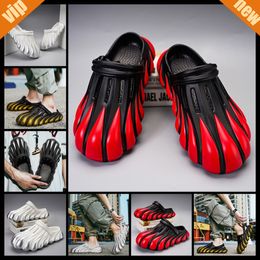 Painted Five Claw Golden Dragon EVA Hole Shoes Thick Sole Summer COOL SUMMER daily non-slip new male fashion eva cool red 2024 black