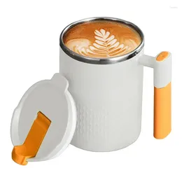 Mugs Thermal Coffee Mug 450ml Tea Insulation Double Layer Stainless Steel Tumbler With Lid And Handle For Milk Ice Water