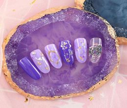 NAT004 1Pcs Natural Resin Agate Nail Colour Mixing Palette Gel Nail Polish Drawing Holder Shelf Colour Paint tray DIY Nail Art tool4426184