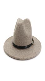 Panama Cap Jazz Felt Fedora Hats Men Women Wool Formal Hat mens womens Lady fashion Brim caps man woman Trilby Chapeau autumn wint9721327