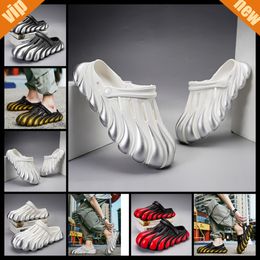 Painted Five Claw Golden Dragon EVA Hole Shoes with a Feet Feeling Thick Sole Summer Slippers COOL SUMMER daily non-slip new male fashion eva cool red 2024