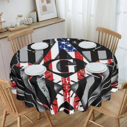 Table Cloth Round American Flag Mason Oilproof Tablecloth 60 Inch Cover For Kitchen Dinning